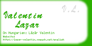 valentin lazar business card